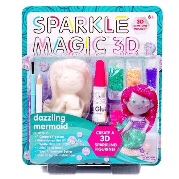 Sparkle Magic 3D Mermaid Figurine, Sparkling 3D Dot Art - Picture 2 of 8